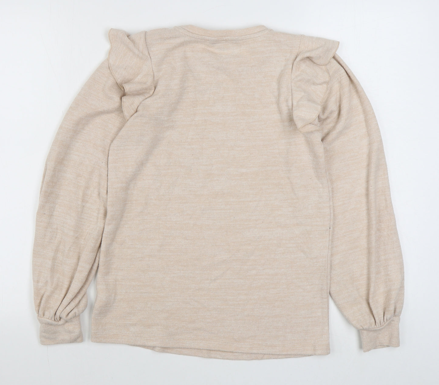 F&F Womens Beige  Polyester Pullover Sweatshirt Size 6  Pullover