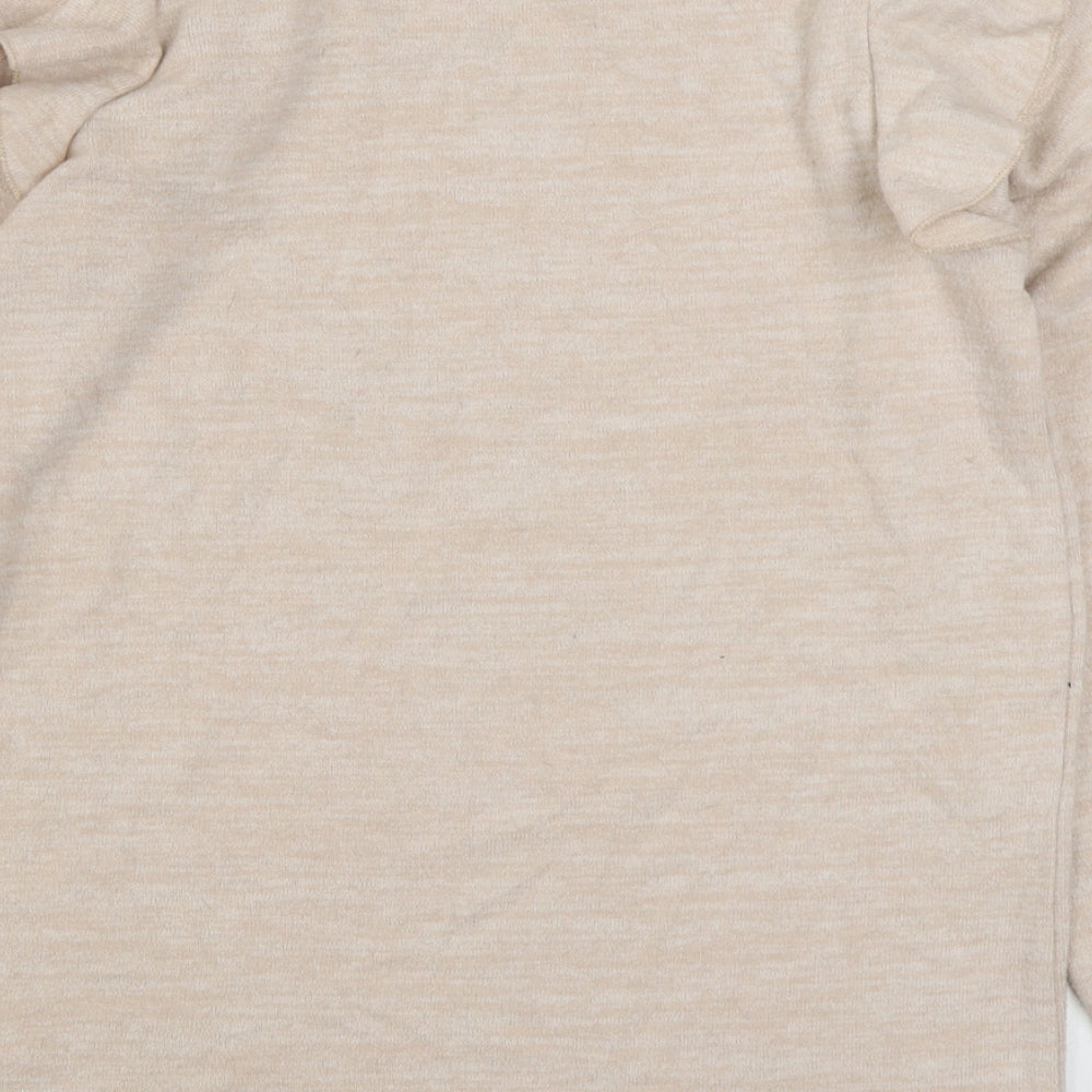 F&F Womens Beige  Polyester Pullover Sweatshirt Size 6  Pullover