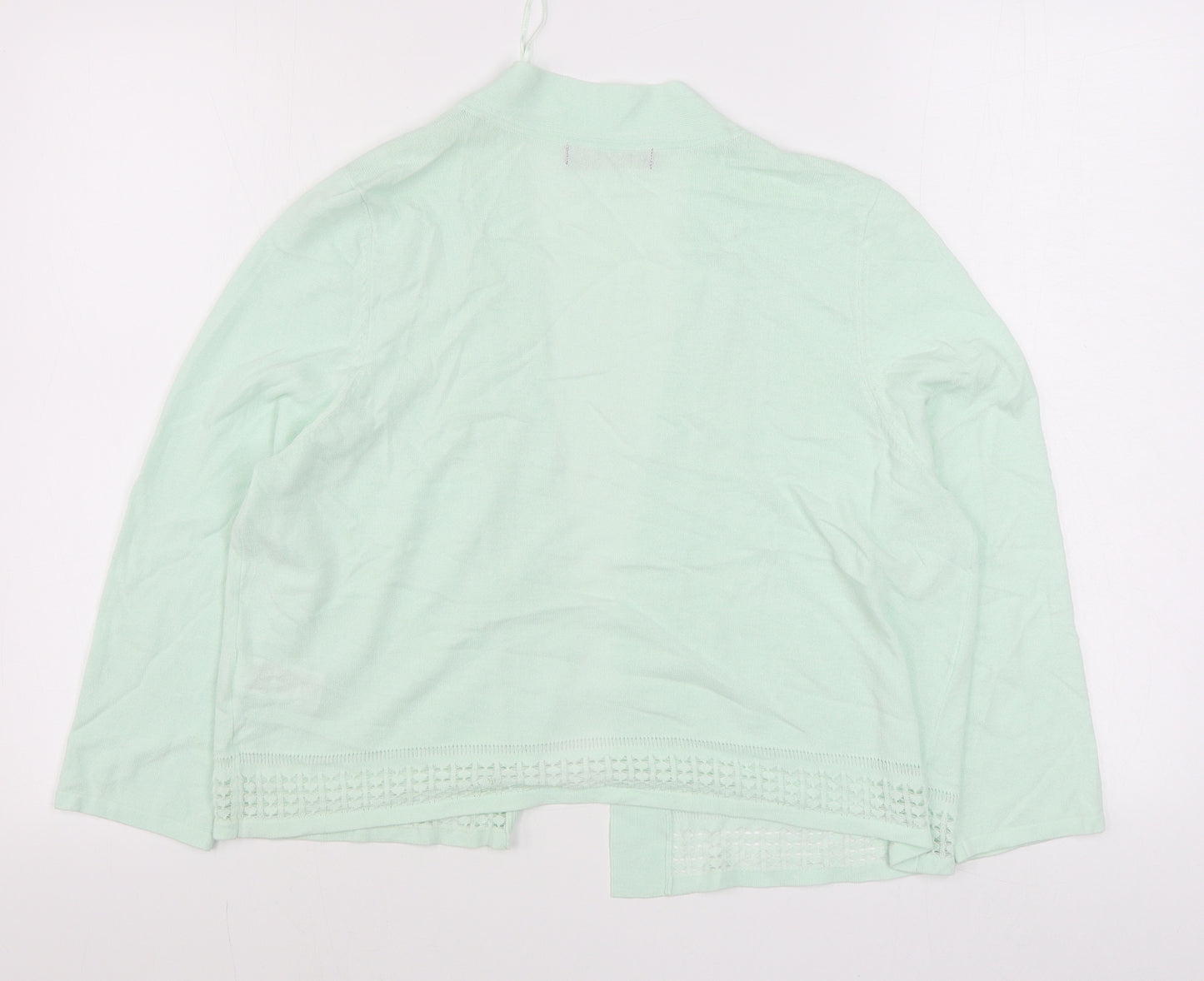 Marks and Spencer Womens Green V-Neck  Viscose Cardigan Jumper Size 18