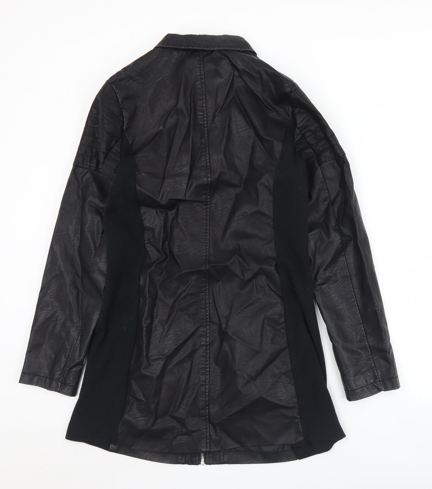 CI SONO Womens Black   Overcoat Coat Size L  Zip