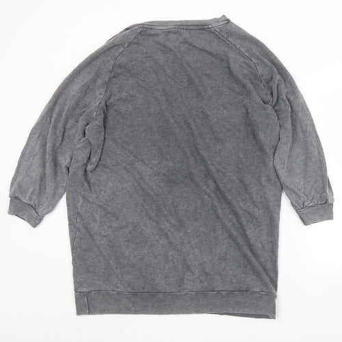 Henleys Womens Grey  Cotton Pullover Sweatshirt Size 14   - Slogan