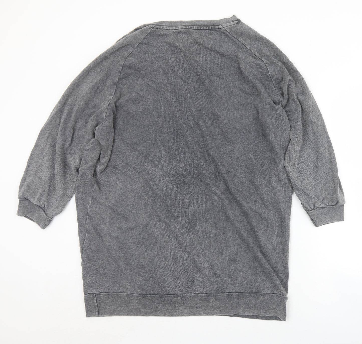 Henleys Womens Grey  Cotton Pullover Sweatshirt Size 14   - Slogan