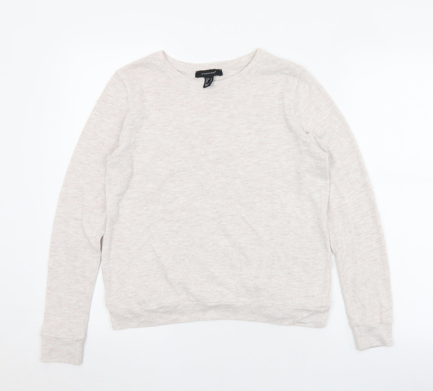 Atmosphere Womens Grey Crew Neck  Acrylic Pullover Jumper Size 12