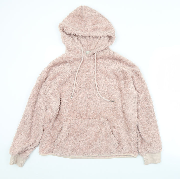 H&M Womens Pink Polyester Pullover Hoodie Size S