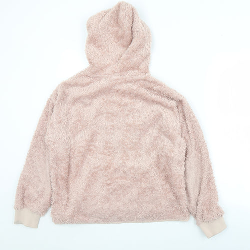 H&M Womens Pink  Polyester Pullover Hoodie Size S