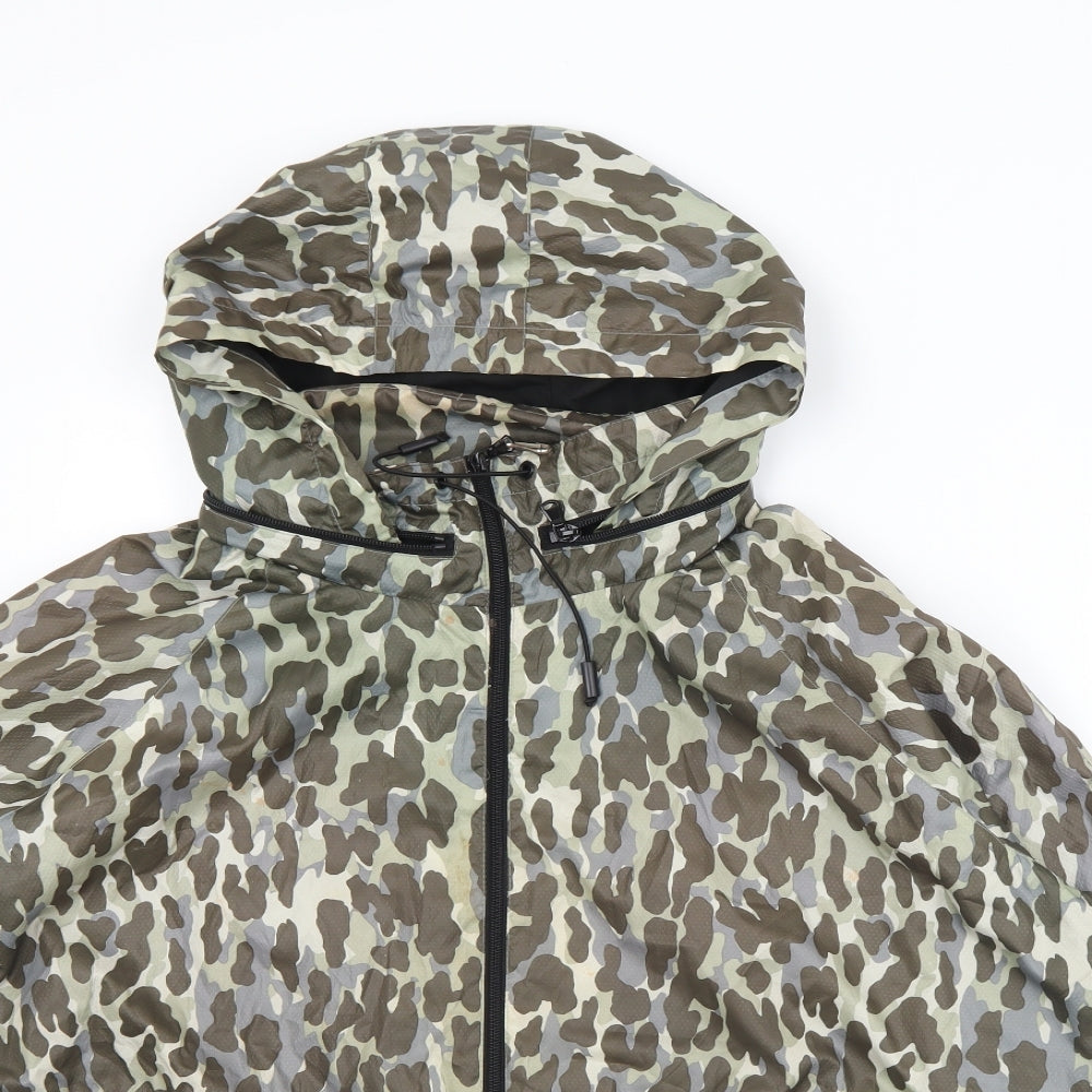 NEXT Womens Green Camouflage  Anorak Coat Size 14  Zip