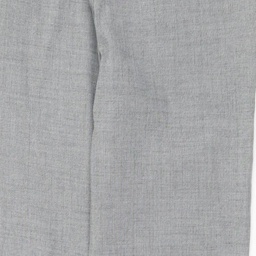 F&F Womens Grey  Polyester Dress Pants Trousers Size 14 L27 in Regular Zip
