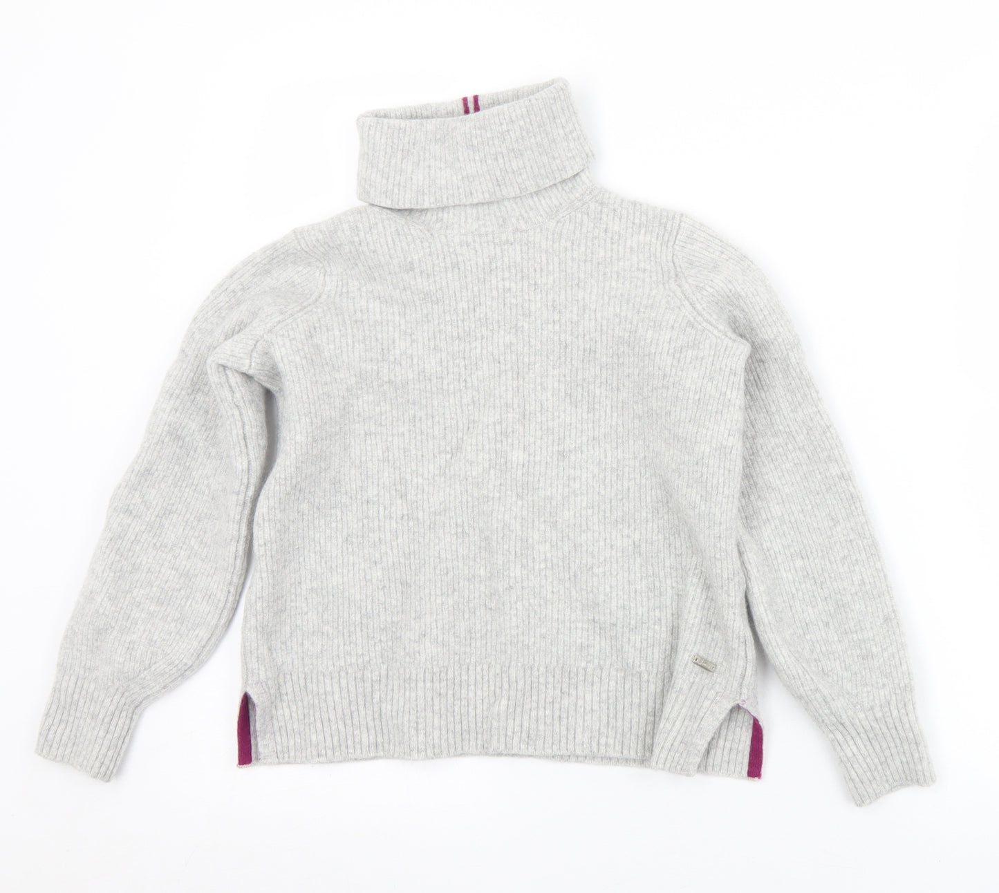 Joules Womens Grey Roll Neck  Cashmere Pullover Jumper Size 6