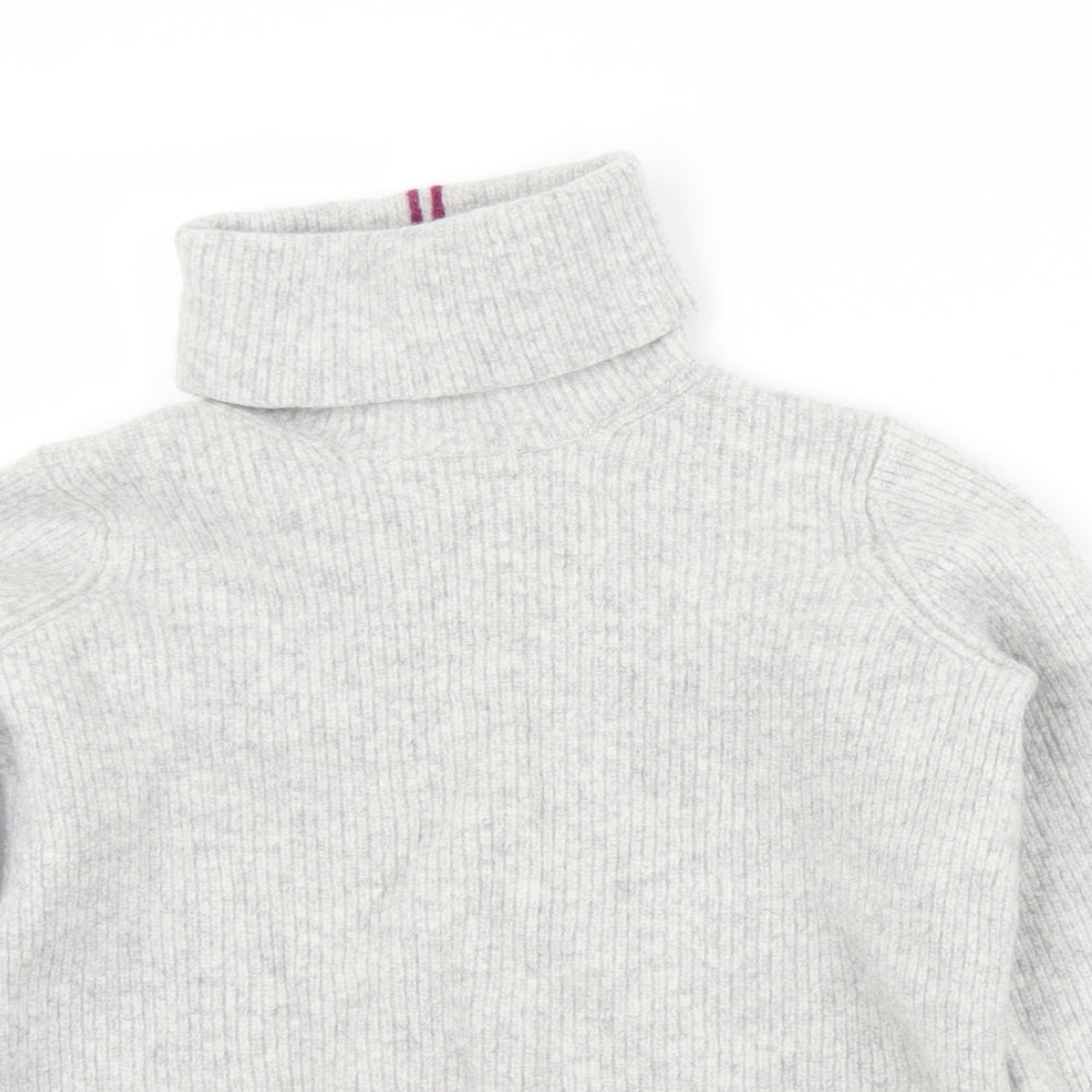 Joules Womens Grey Roll Neck  Cashmere Pullover Jumper Size 6