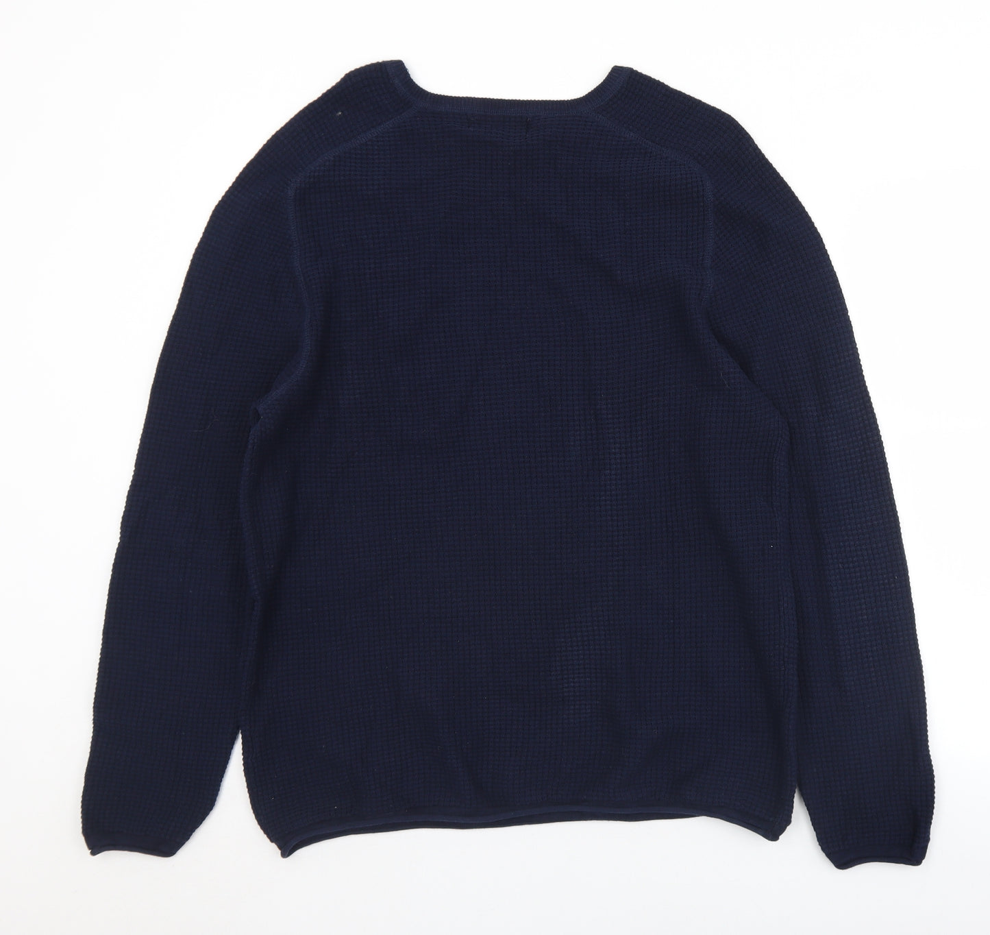 Primark Mens Blue Crew Neck  Cotton Pullover Jumper Size XL