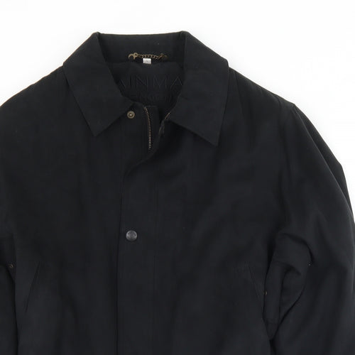 Rainma Mens Black   Jacket Coat Size S  Zip