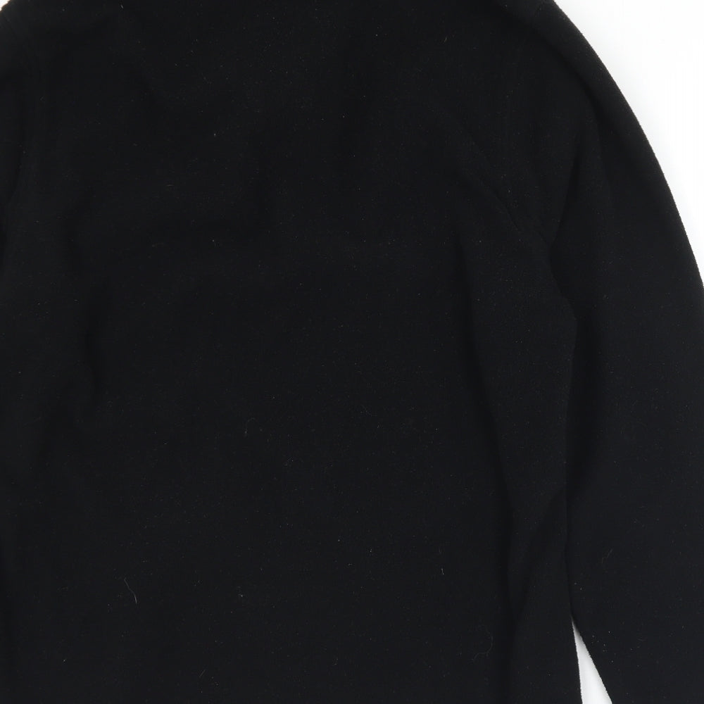 Infinity Mens Black Collared  Polyester Pullover Jumper Size L