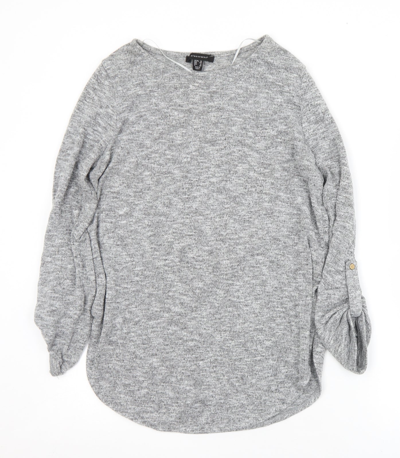 Atmosphere Womens Grey Round Neck  Polyester Pullover Jumper Size 16