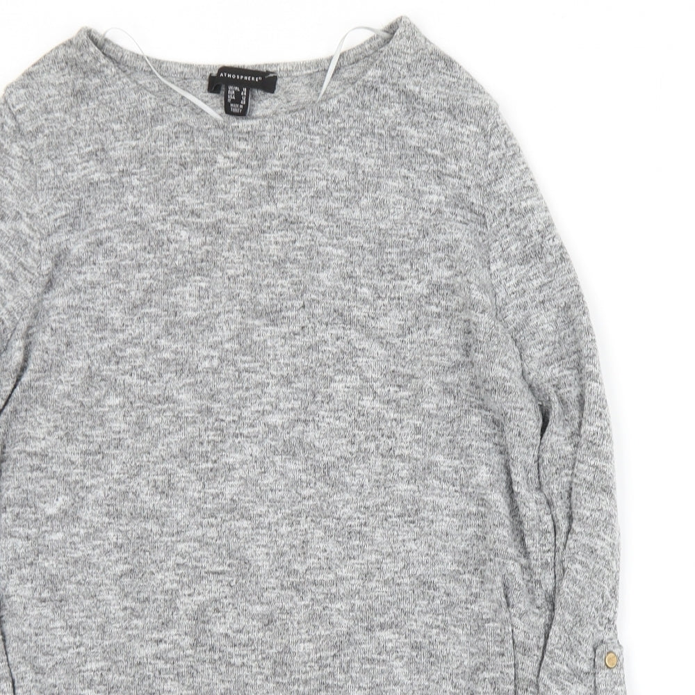 Atmosphere Womens Grey Round Neck  Polyester Pullover Jumper Size 16