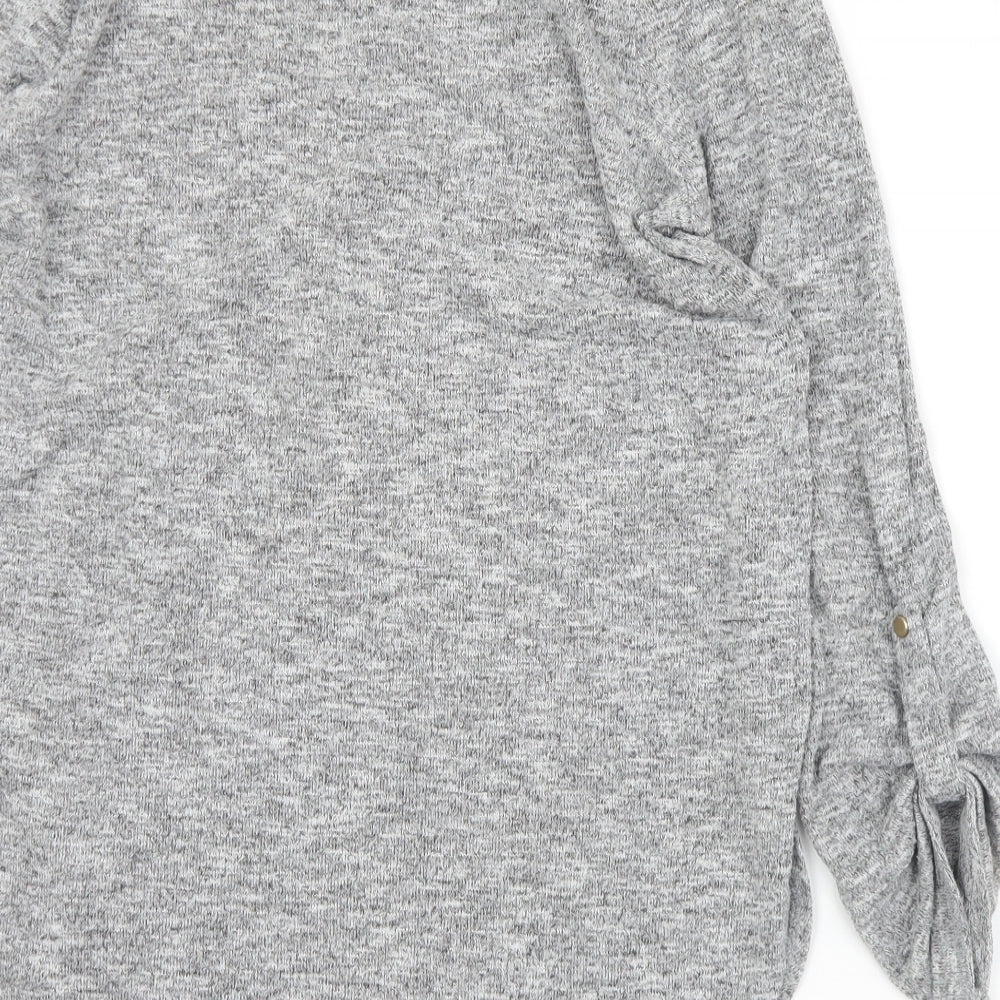 Atmosphere Womens Grey Round Neck  Polyester Pullover Jumper Size 16