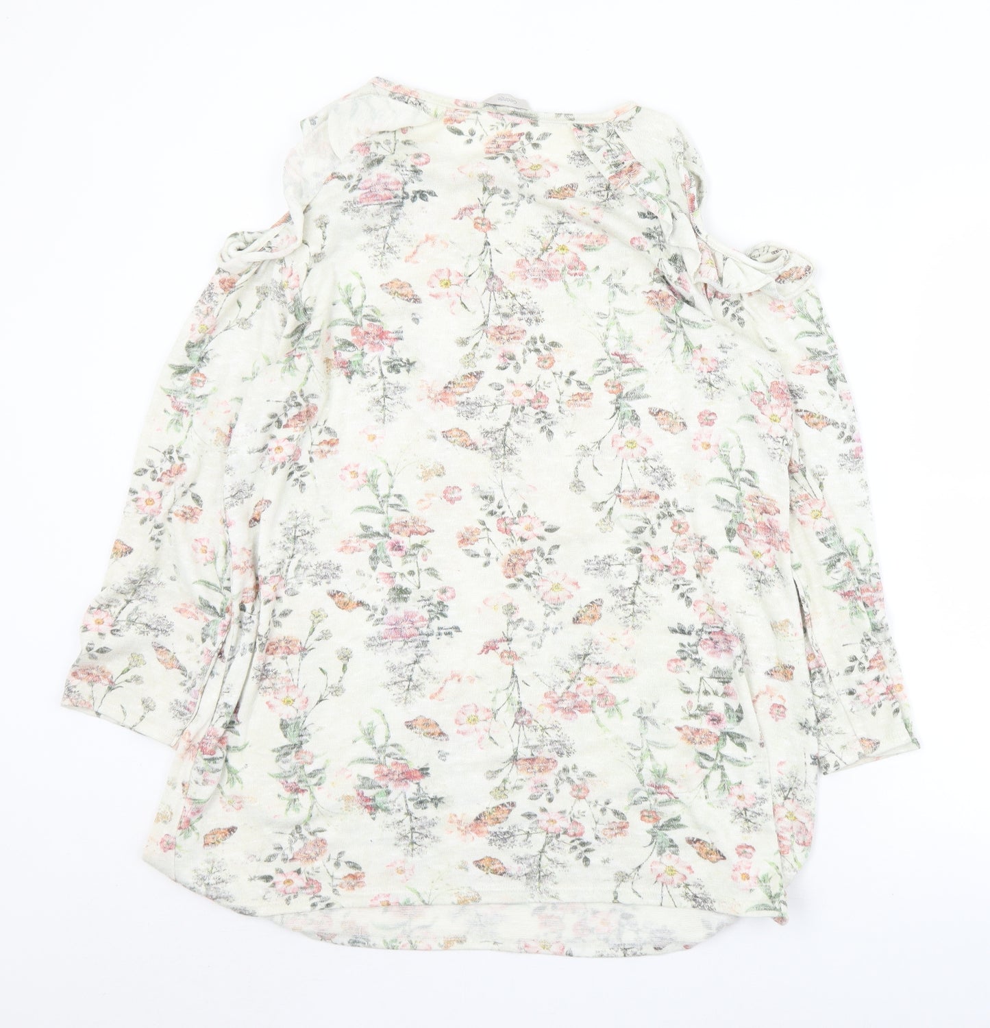 George Womens Multicoloured Round Neck Floral Polyester Pullover Jumper Size 18