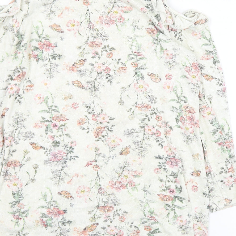 George Womens Multicoloured Round Neck Floral Polyester Pullover Jumper Size 18