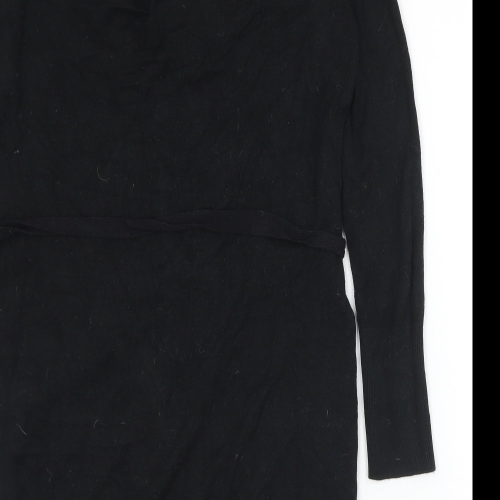 George Womens Black V-Neck  Viscose Cardigan Jumper Size 16