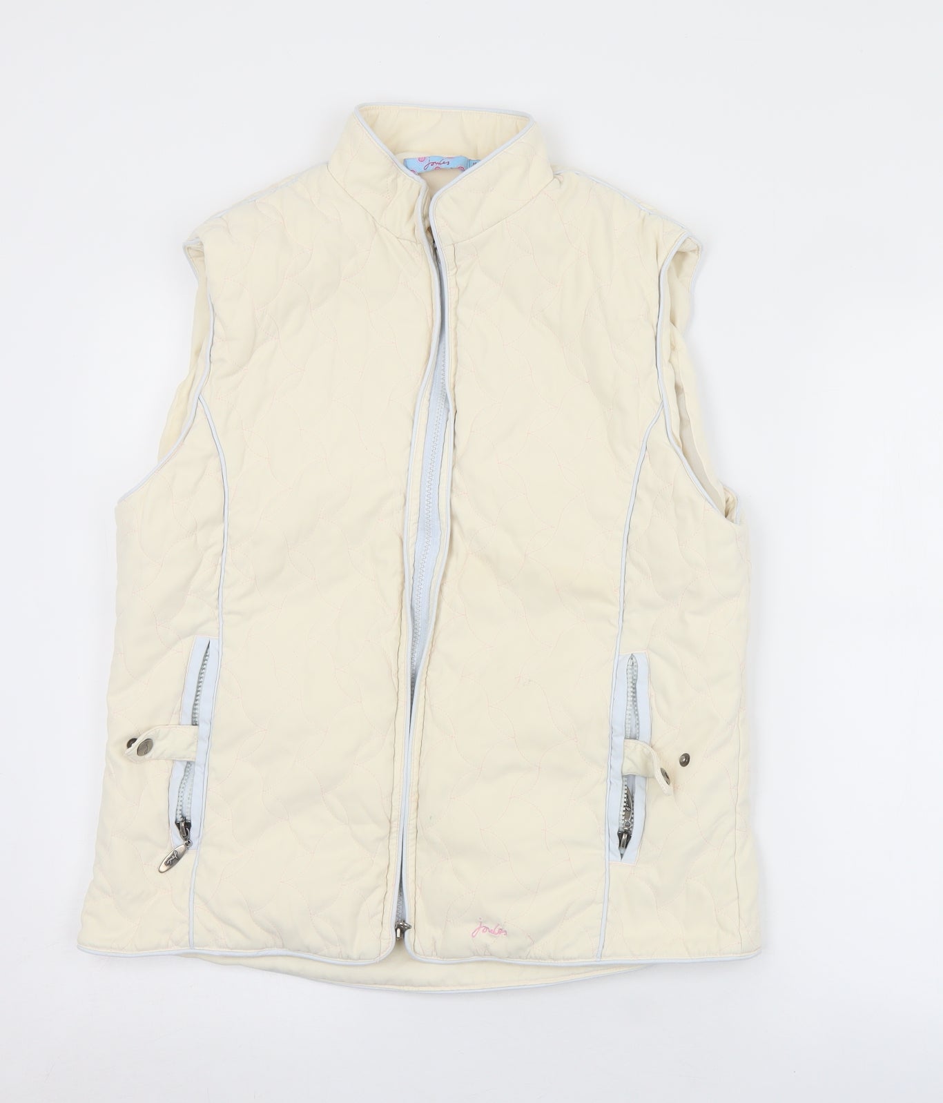 Joules Womens Ivory   Gilet Jacket Size 18  Zip