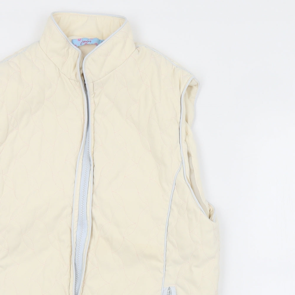 Joules Womens Ivory   Gilet Jacket Size 18  Zip