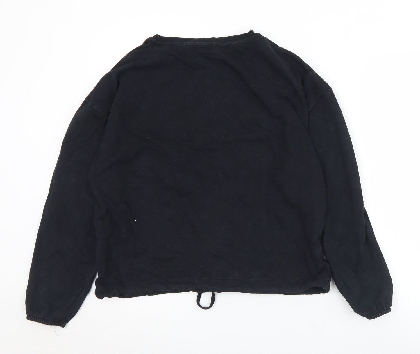 Pep & Co Womens Black  Cotton Pullover Sweatshirt Size 12   - Miami 12-14