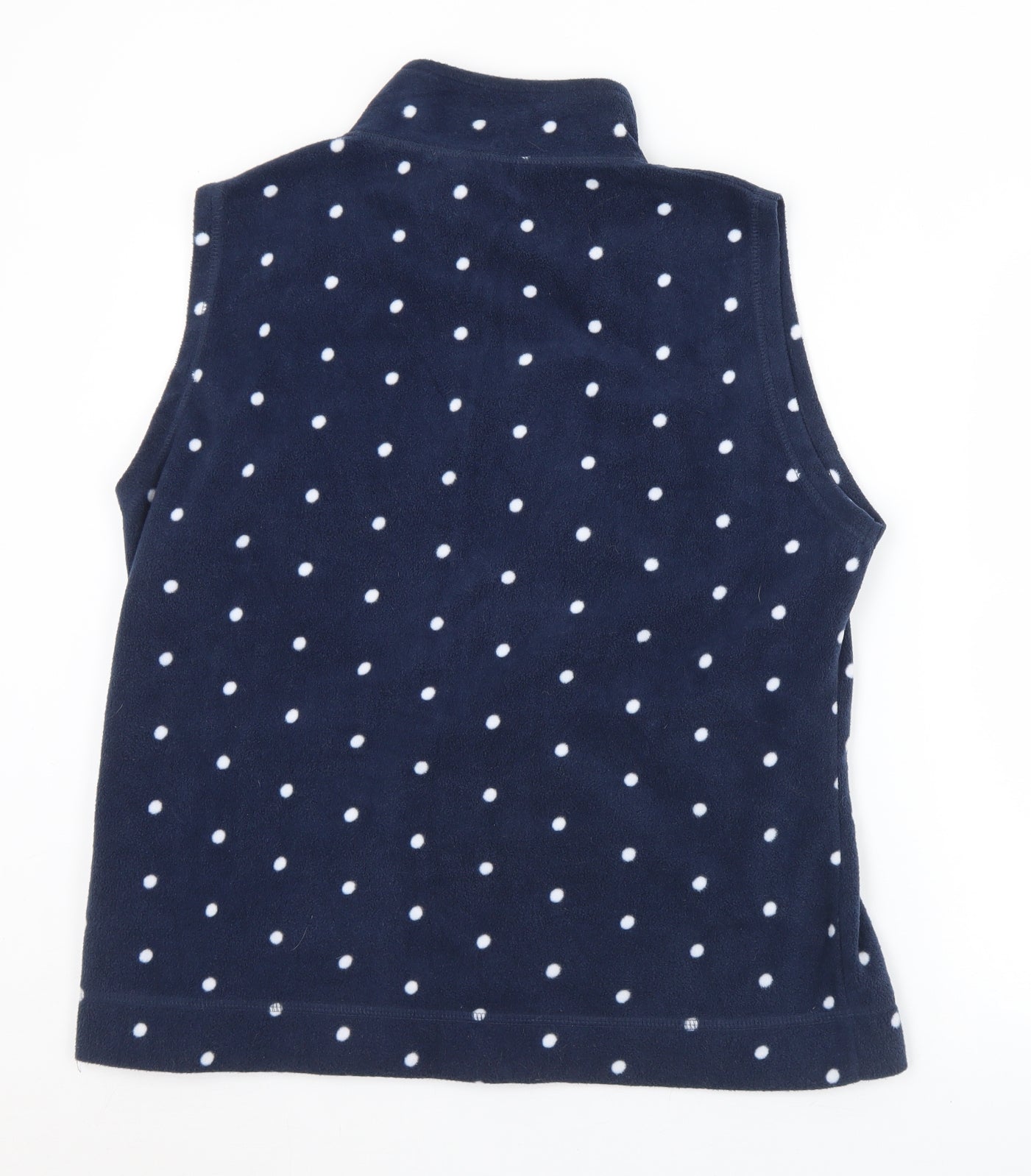EWM Womens Blue Polka Dot  Gilet Jacket Size 18  Zip - 18-20