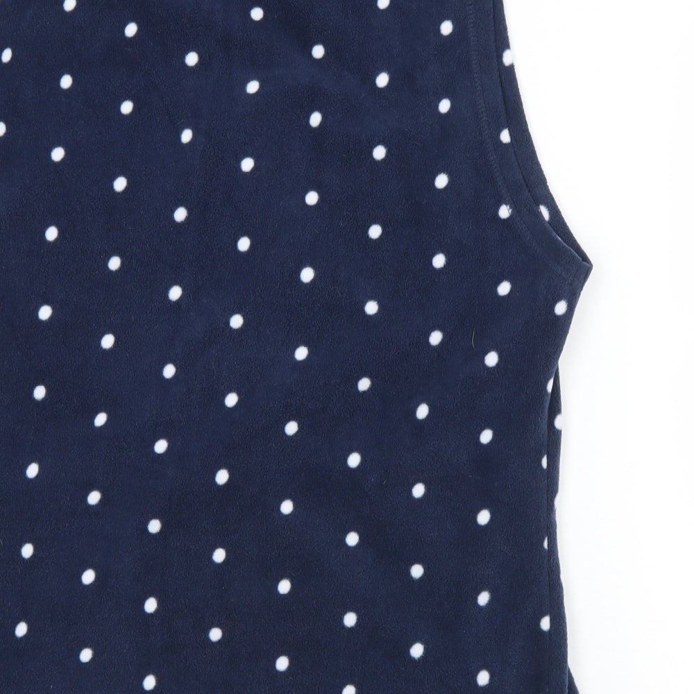 EWM Womens Blue Polka Dot  Gilet Jacket Size 18  Zip - 18-20