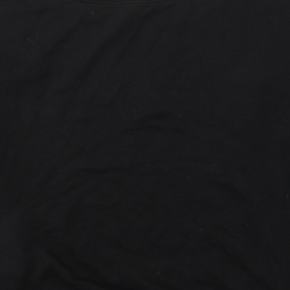 Missguided Womens Black  Cotton Pullover Sweatshirt Size 8  Pullover