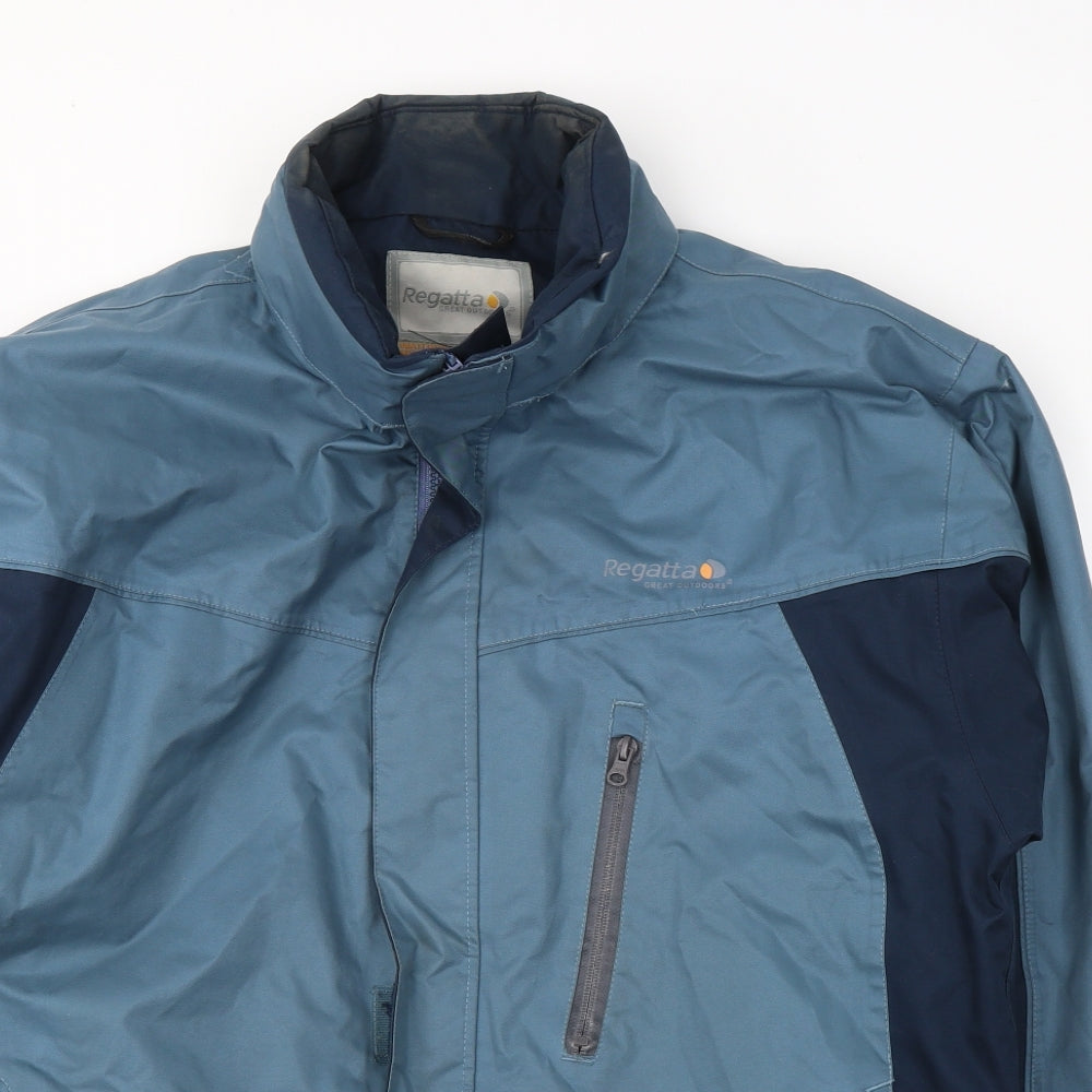 Regatta Mens Blue   Rain Coat Coat Size XL  Zip