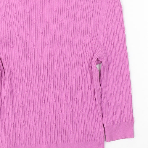 Marks and Spencer Womens Pink  Viscose Jersey T-Shirt Size 12 V-Neck