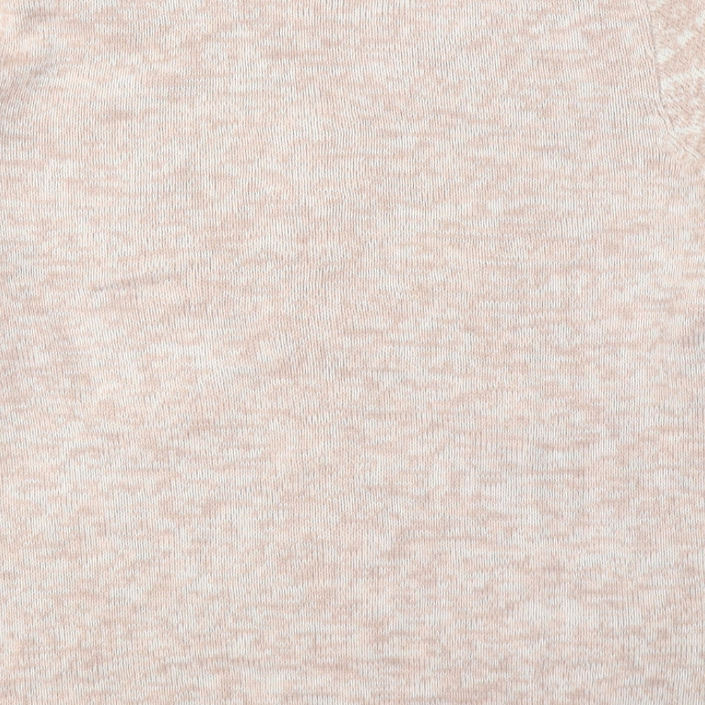 Peacocks Womens Pink Round Neck  Acrylic Pullover Jumper Size L   - Snowflake