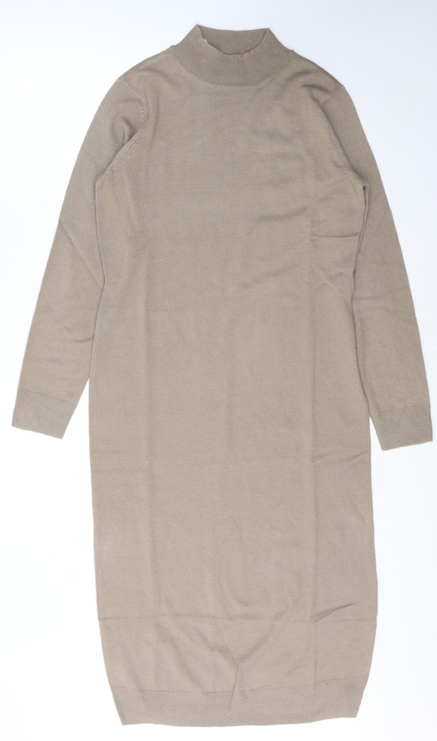 BPC Womens Brown  Acrylic Jacket Dress  Size M  Round Neck Pullover