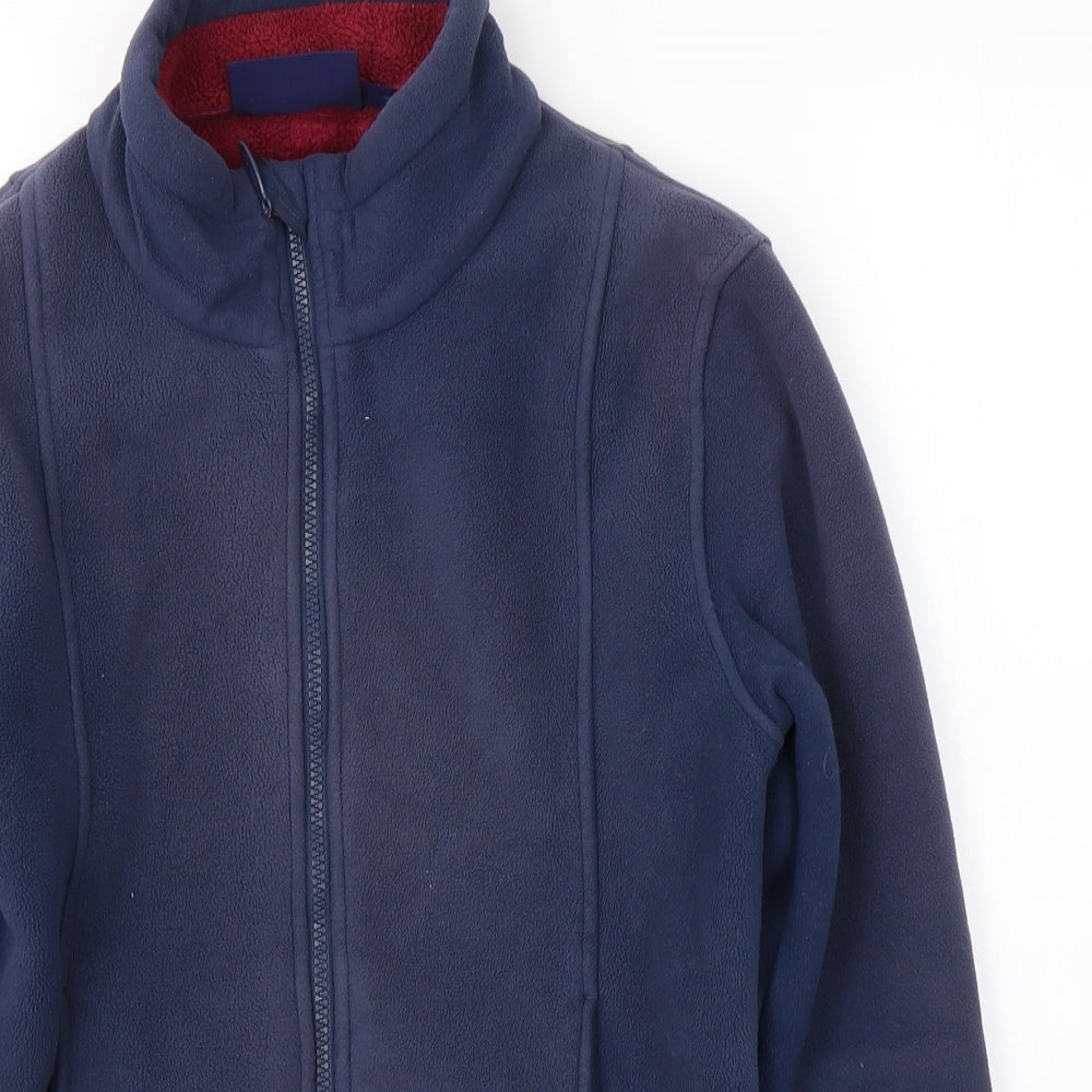 Jack Murphy Womens Blue  Polyester Full Zip Sweatshirt Size 10  Zip