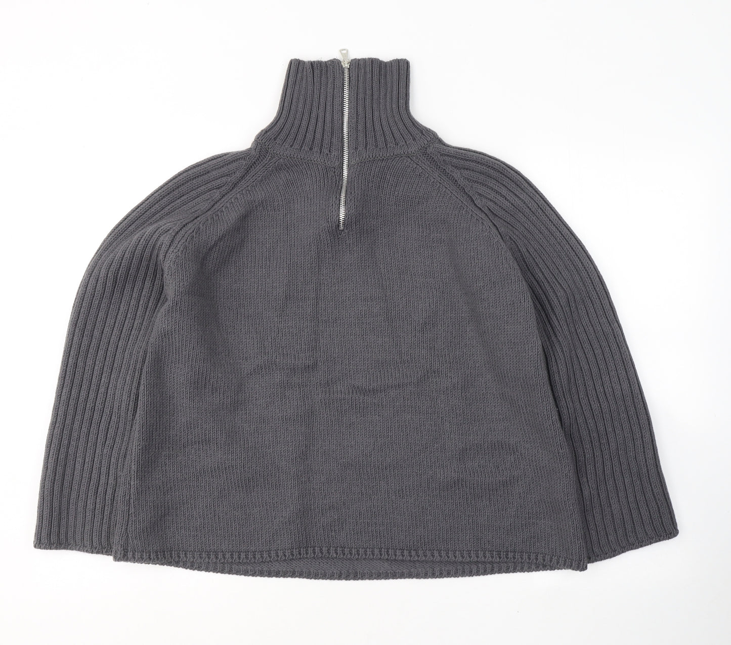 Marks and Spencer Womens Grey High Neck  Acrylic Pullover Jumper Size 14