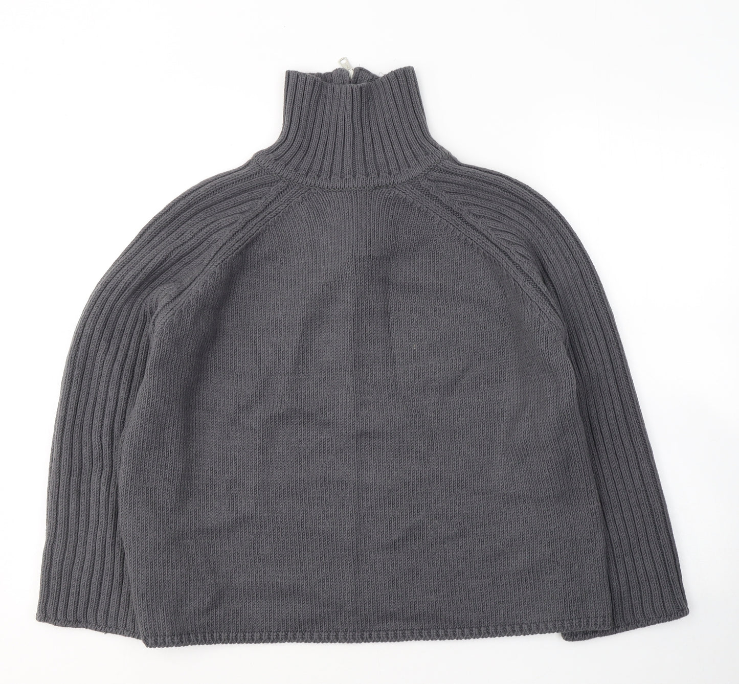 Marks and Spencer Womens Grey High Neck  Acrylic Pullover Jumper Size 14