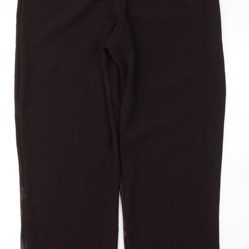 Preworn Womens Brown  Polyester Trousers  Size 3XL L27 in Regular