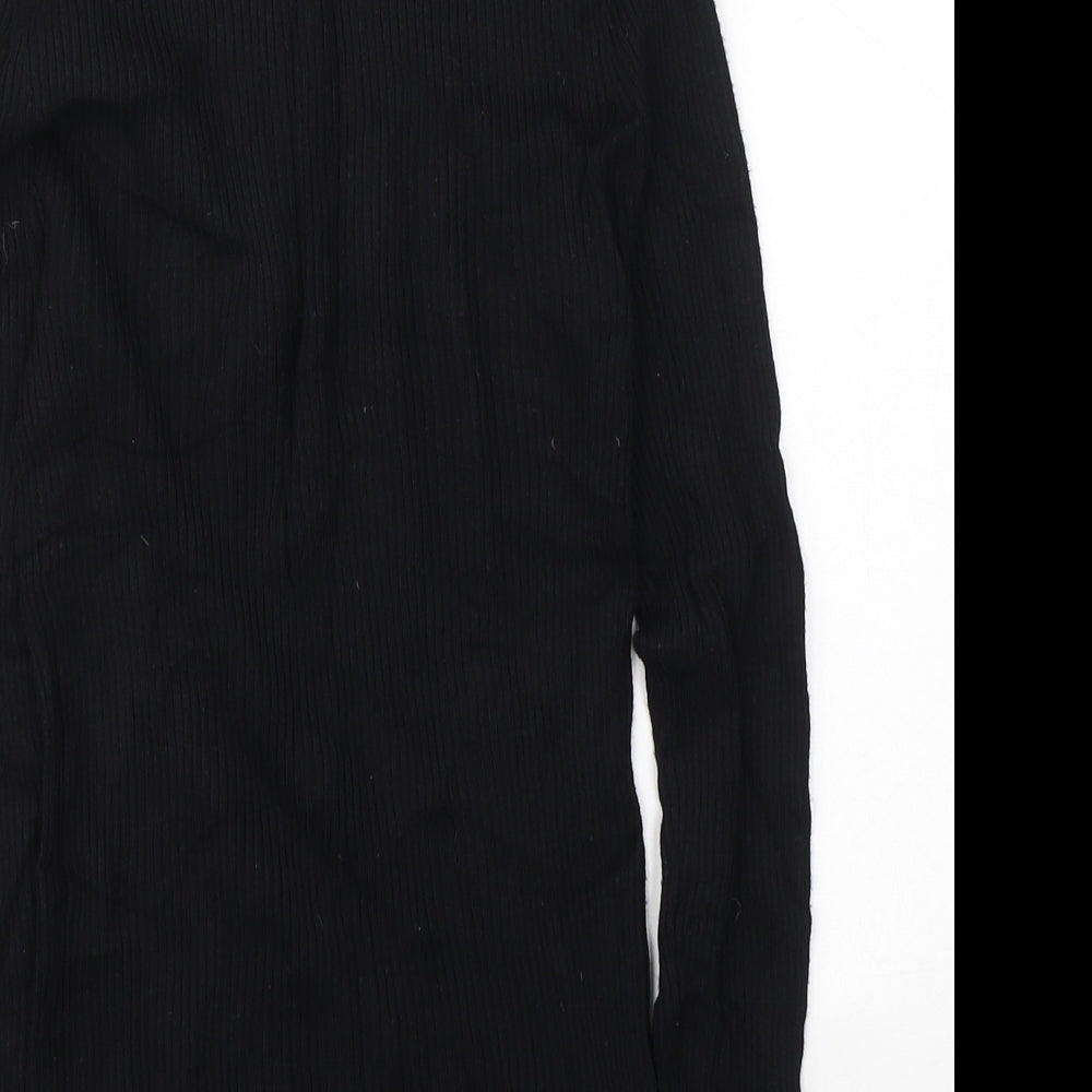 Atmosphere Womens Black  Cotton Jersey T-Shirt Size 10 Round Neck