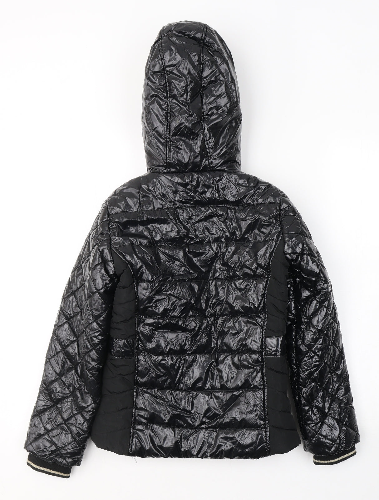 River Island Girls Black   Puffer Jacket Coat Size 9-10 Years  Zip