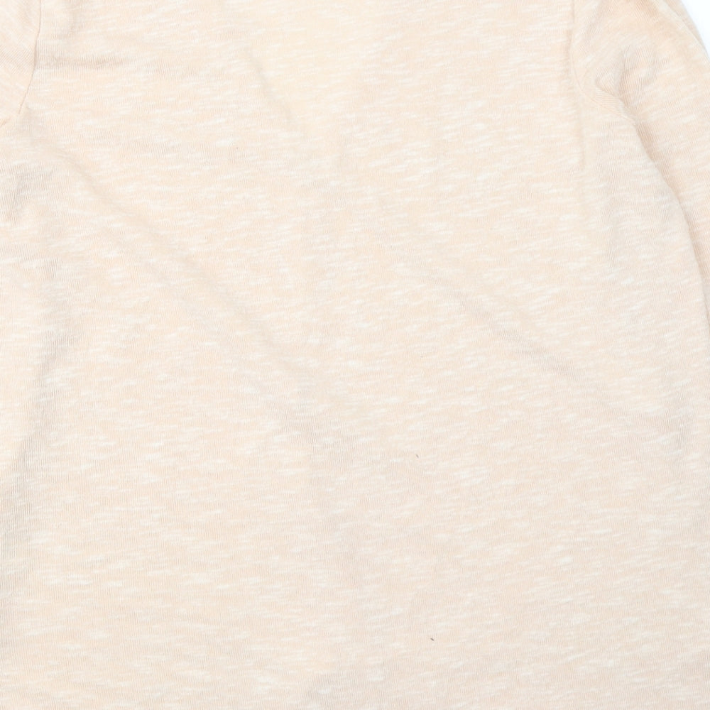 George Womens Beige Round Neck  Acrylic Cardigan Jumper Size 16