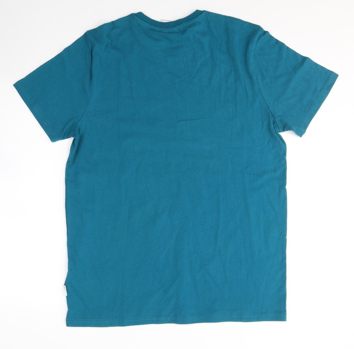 TOG 24 Mens Blue  Cotton  T-Shirt Size L Round Neck
