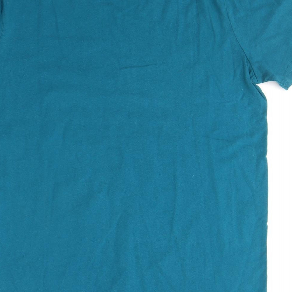 TOG 24 Mens Blue  Cotton  T-Shirt Size L Round Neck