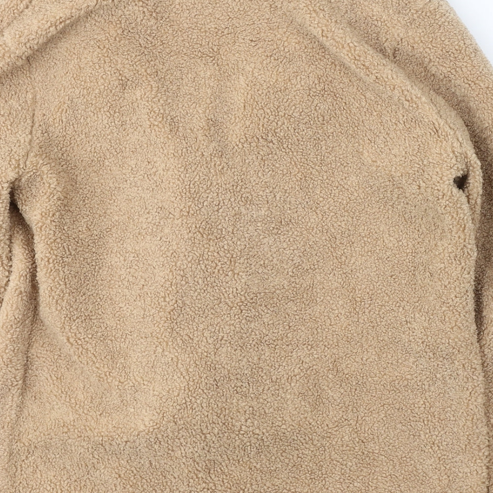 Selected Womens Beige   Pea Coat Coat Size 12  Button