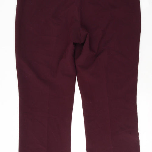 W Womens Red  Polyester Trousers  Size 36 in L26 in Regular Button