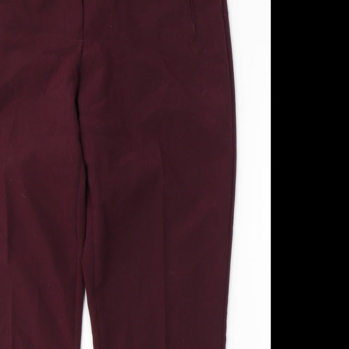 W Womens Red  Polyester Trousers  Size 36 in L26 in Regular Button