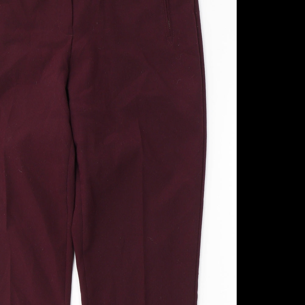 W Womens Red  Polyester Trousers  Size 36 in L26 in Regular Button