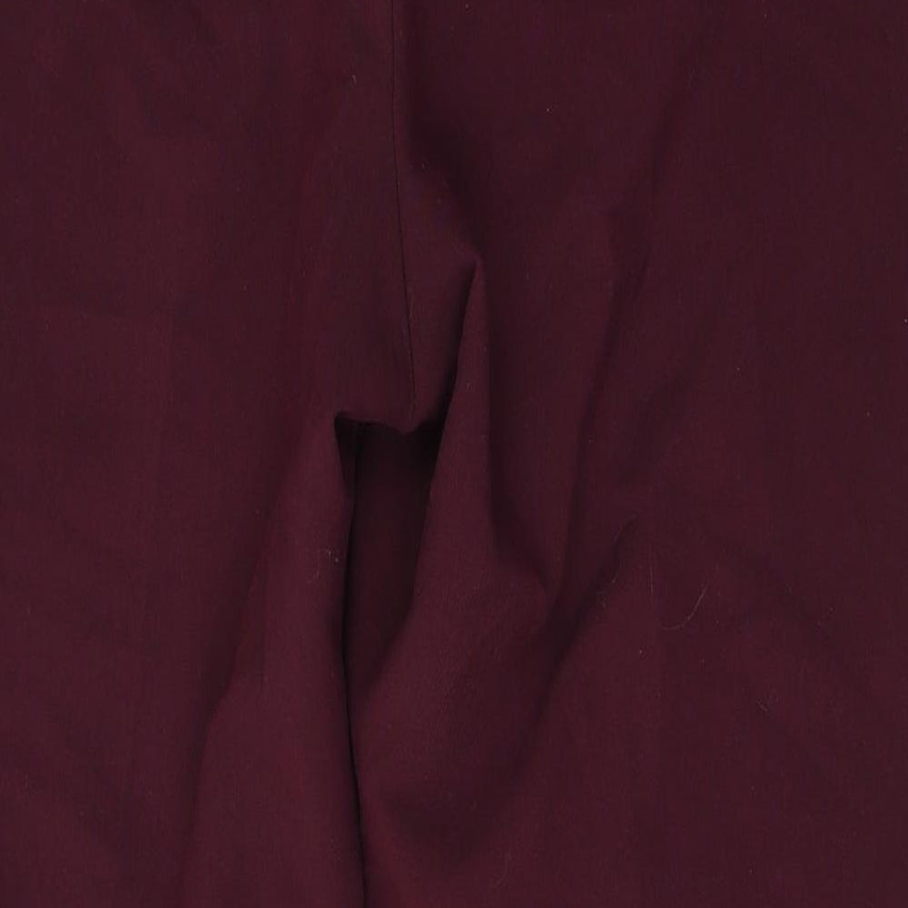 W Womens Red  Polyester Trousers  Size 36 in L26 in Regular Button