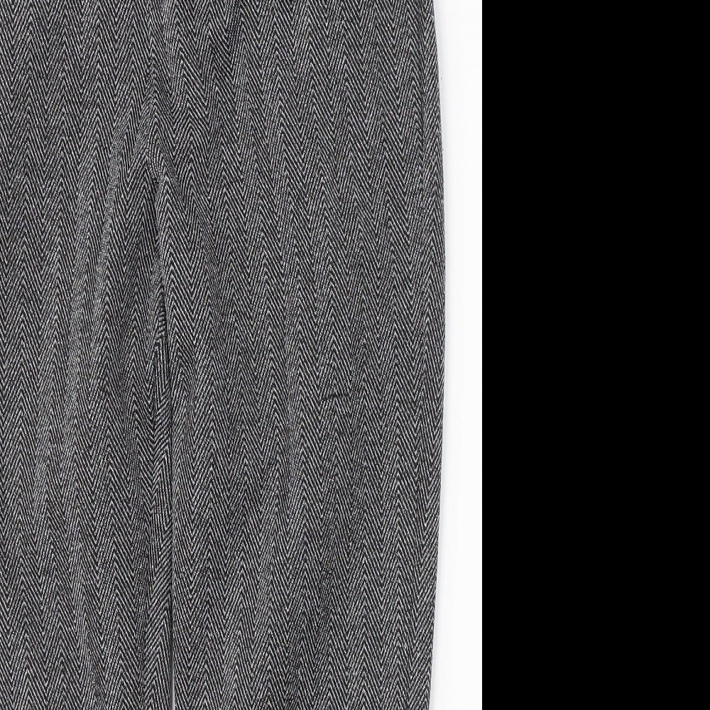 Preworn Womens Black Geometric Polyester Trousers  Size L L26 in Regular