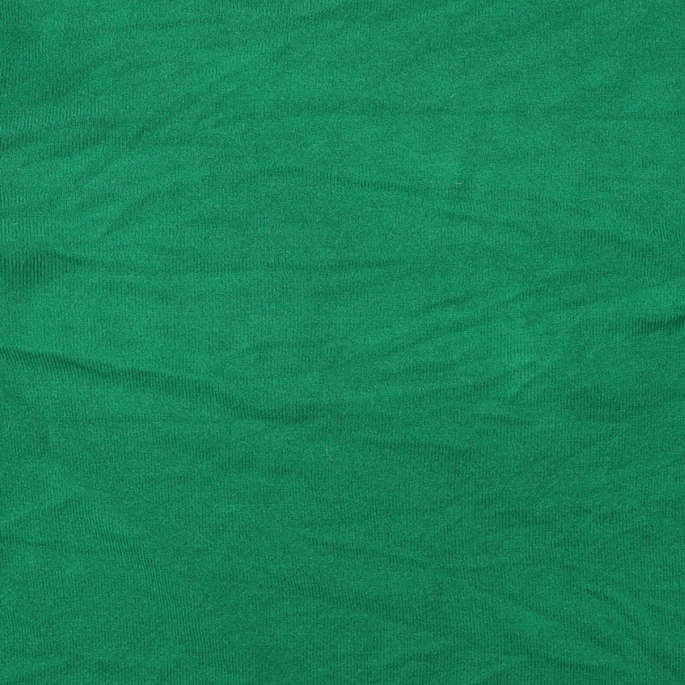 Marks and Spencer Womens Green Round Neck  Acrylic Pullover Jumper Size 16