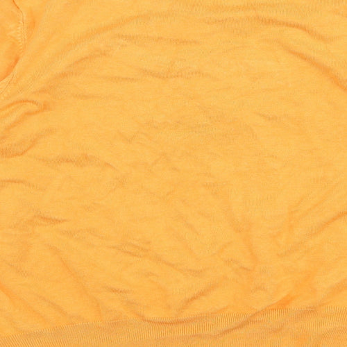 Marks and Spencer Womens Orange Round Neck  Viscose Cardigan Jumper Size 20