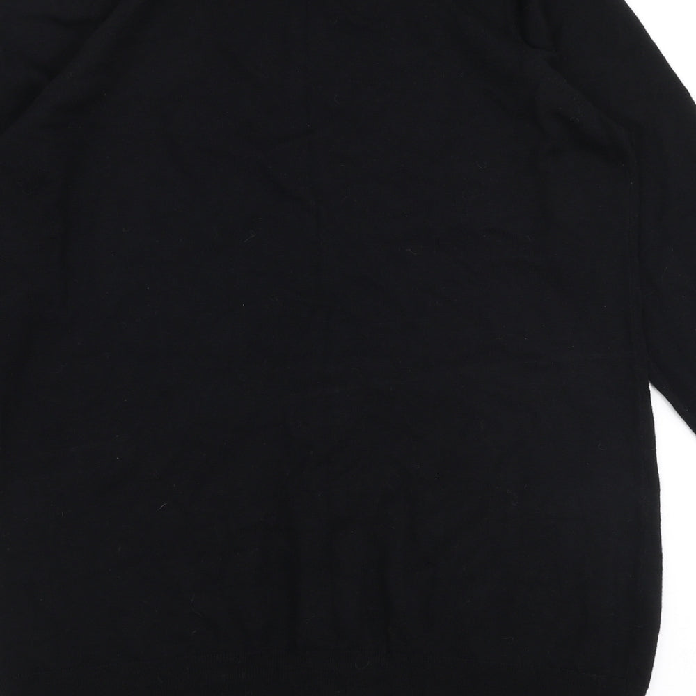 George Womens Black V-Neck  Viscose Cardigan Jumper Size 16